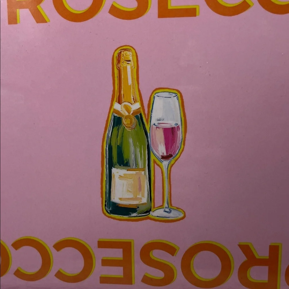 🥂🍾Pink Prosecco Bar Serving Tray🥂🎀 Bridal Shower Wedding Gift Bachelorette Host